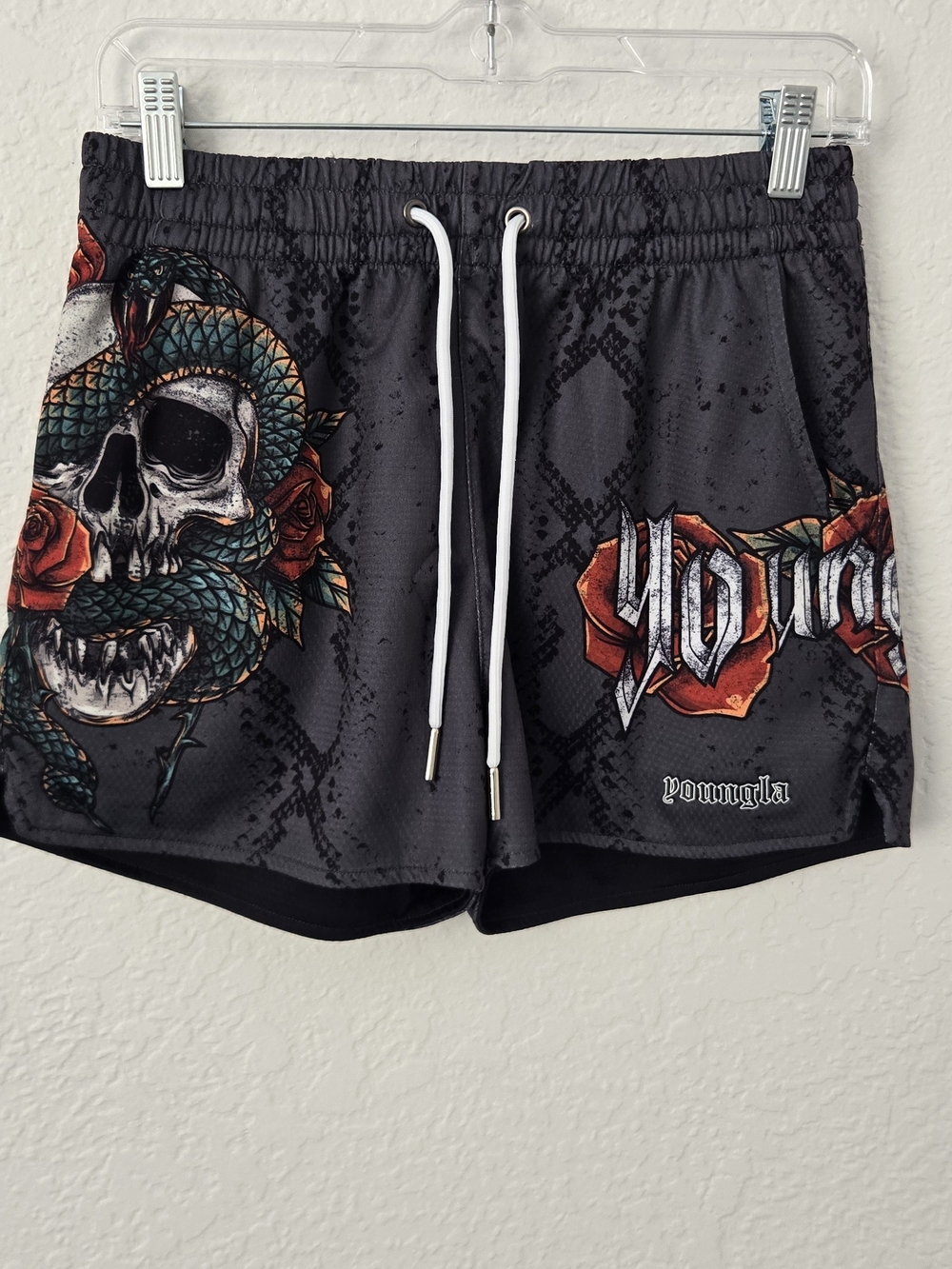 YoungLA Skull And Snake Shorts